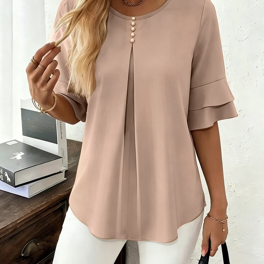 Elegant Ruffle Sleeve Blouse