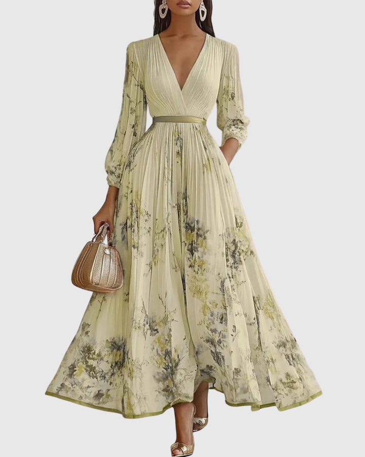 Siena™ - Elegant Pleated Maxi Dress