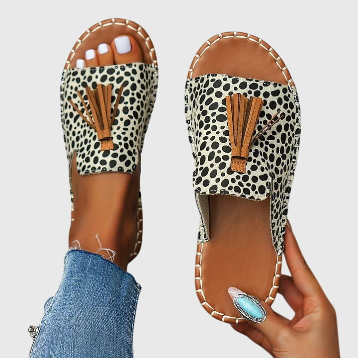 Bohemian Sandals with Pompons Nathalie