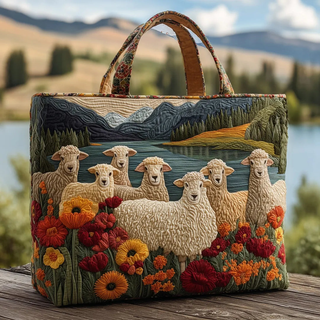 Handmade Bag Ovejas in the Lake