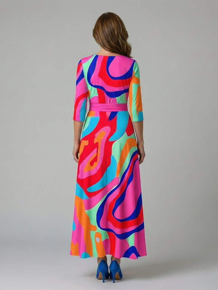 Celine | Wrap Neck Midi Dress
