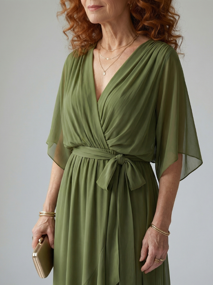 Elric | Lightweight Draped Midi Dress