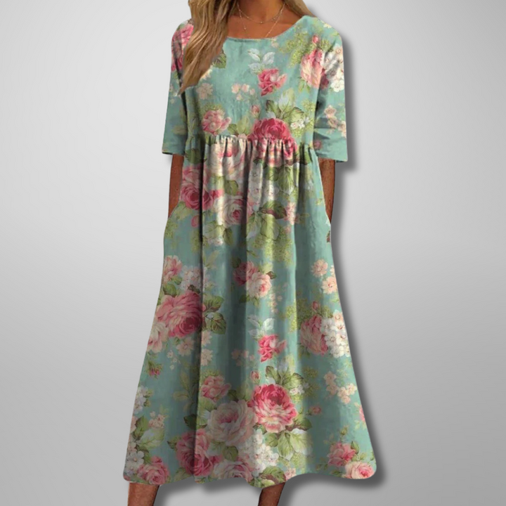 Gail | Relaxed Floral Midi Dress