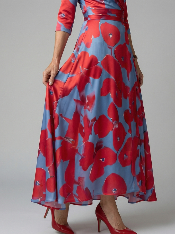 Celine | Wrap Neck Midi Dress