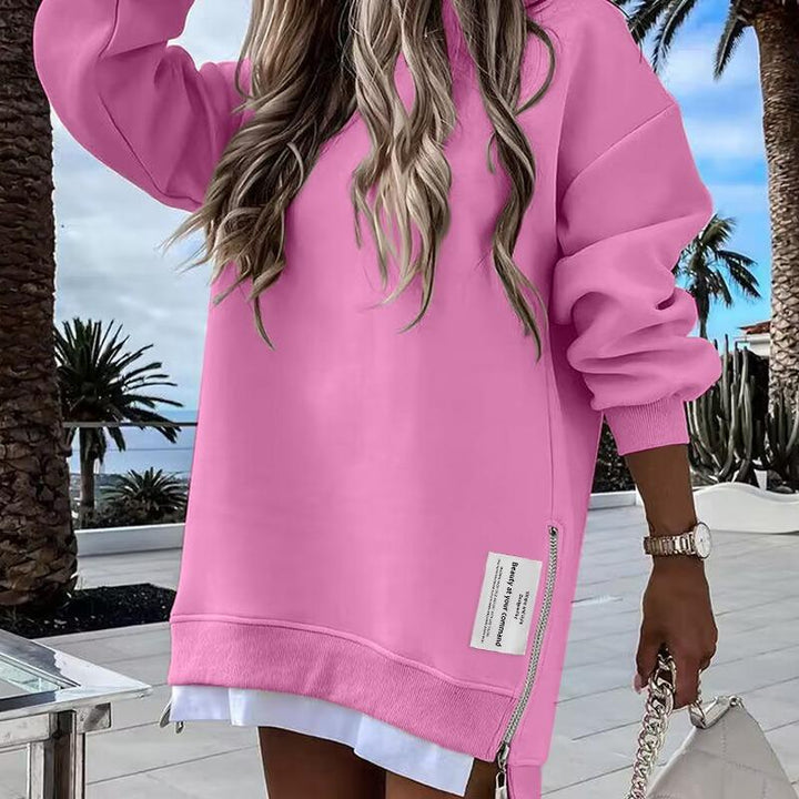 RODNEY™ - Cozy Long Sleeve Pullover Side Zipper Sweatshirt