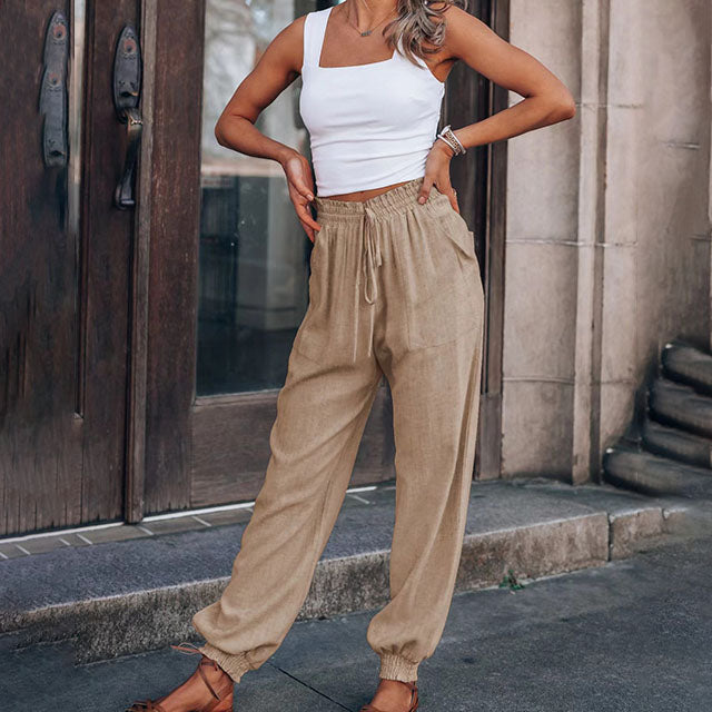 Kaeli – Elegant Trousers with Drawstring