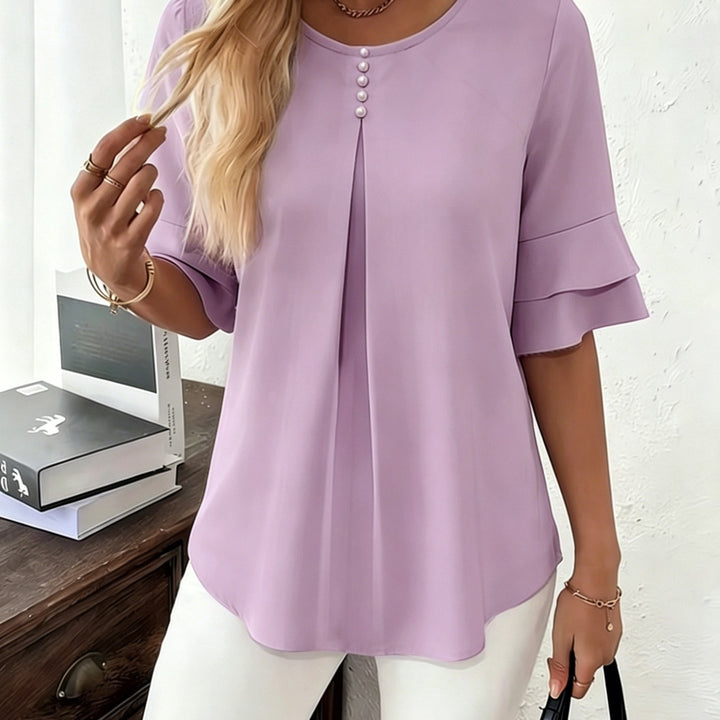 Elegant Ruffle Sleeve Blouse