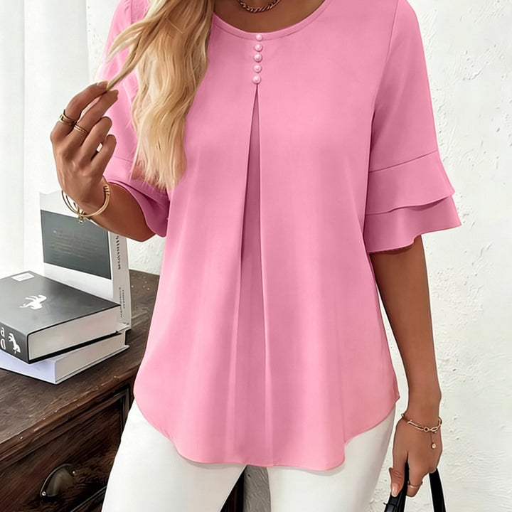 Elegant Ruffle Sleeve Blouse
