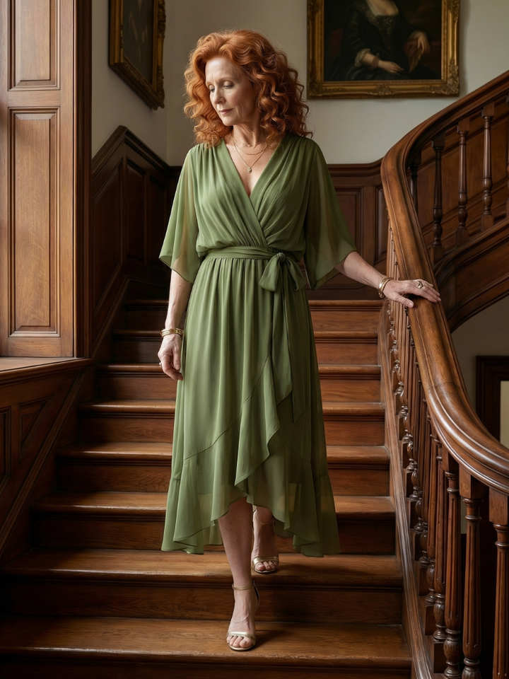 Elric | Lightweight Draped Midi Dress