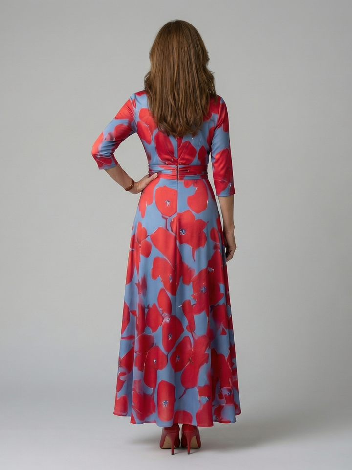 Celine | Wrap Neck Midi Dress