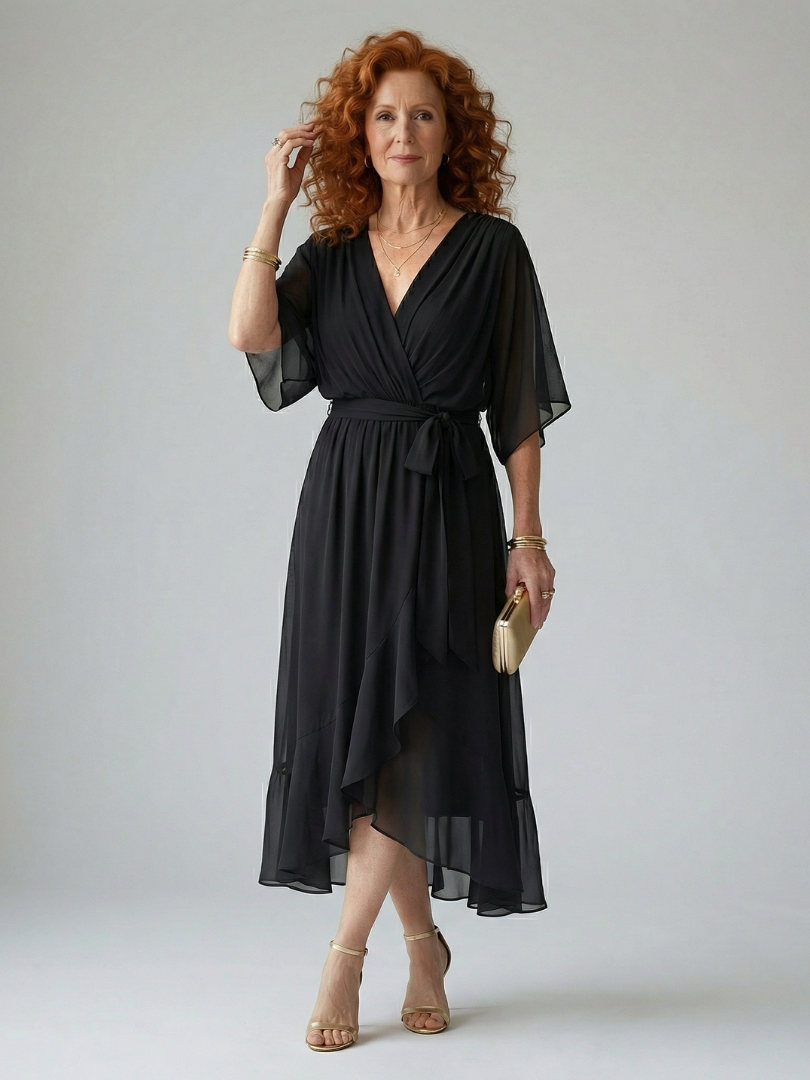 Elric | Lightweight Draped Midi Dress