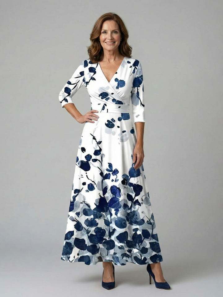 Celine | Wrap Neck Midi Dress