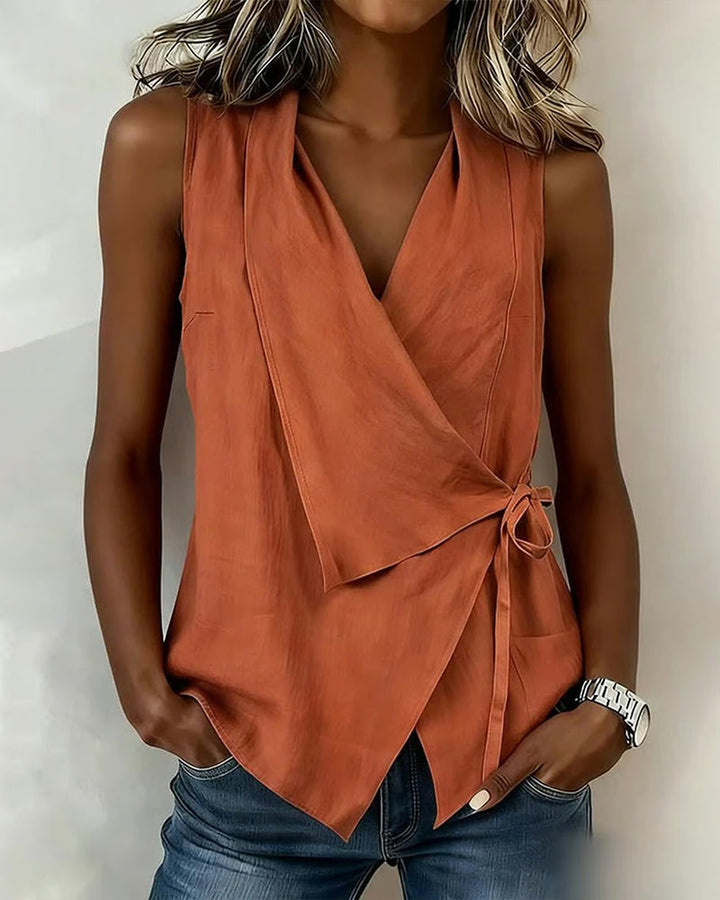 Crossed Top with Wide Straps and Bow