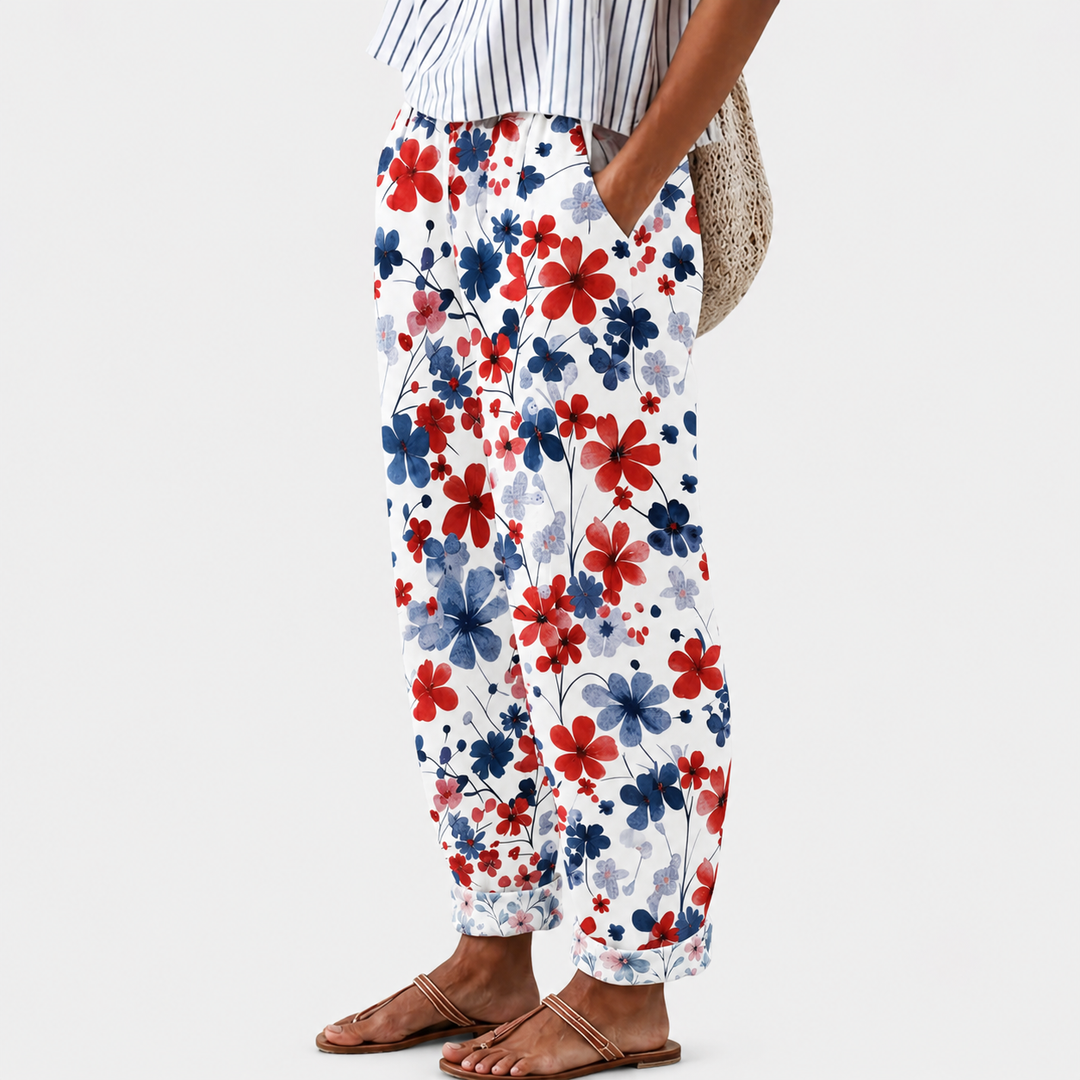 Relaxed Pants Coastal Bloom