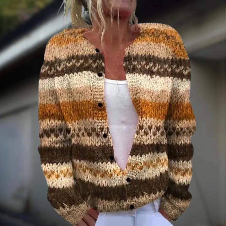 Anja | Knitted Cardigan with Print