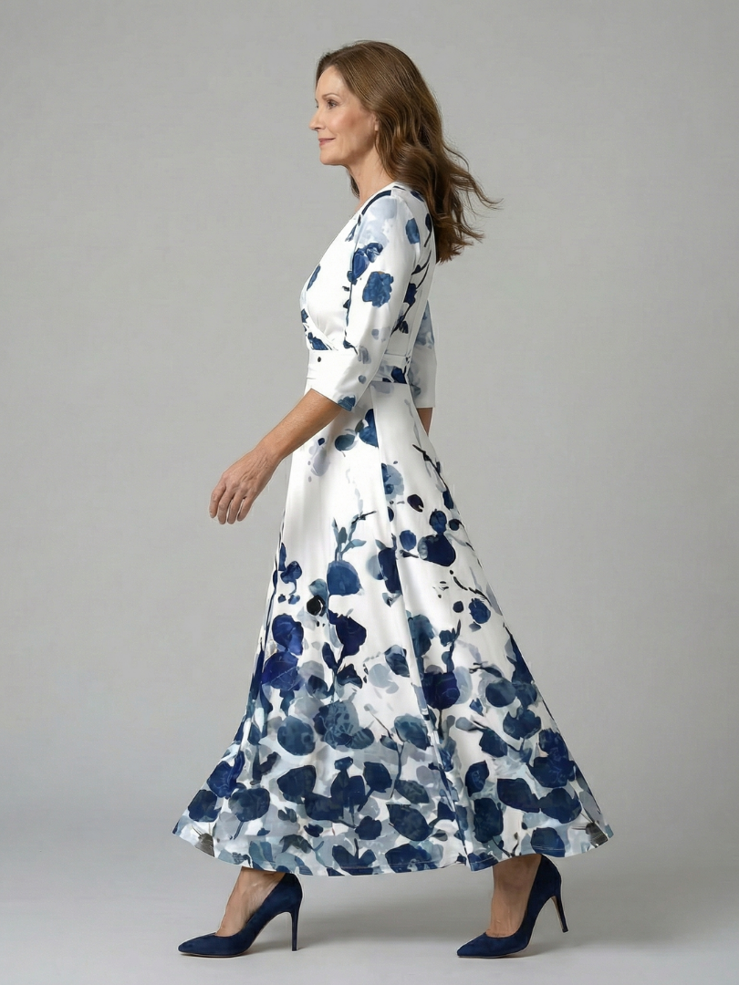 Celine | Wrap Neck Midi Dress