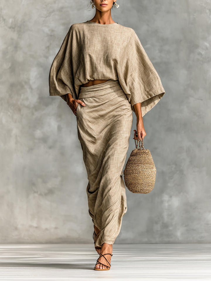Cotton Summer Set With Skirt