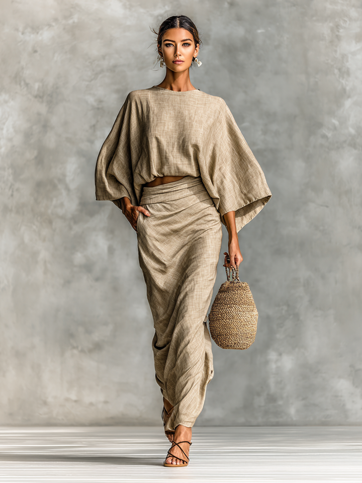 Cotton Summer Set With Skirt