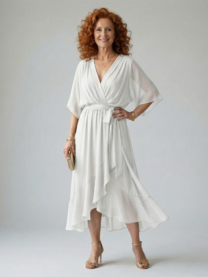 Elric | Lightweight Draped Midi Dress