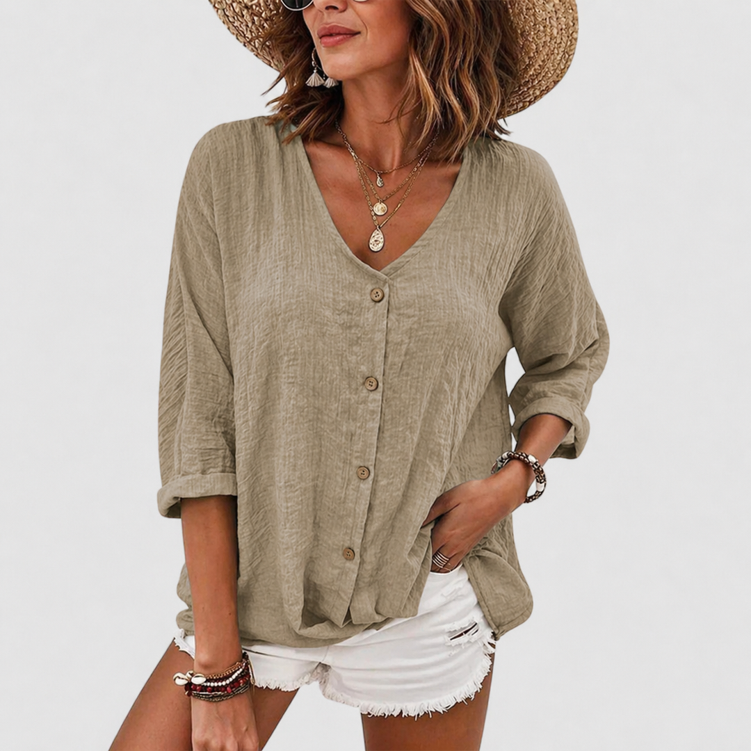 Helene | Summer Linen Blouse