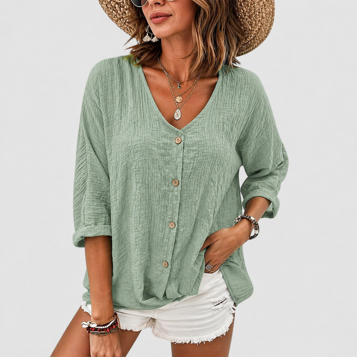 Helene | Summer Linen Blouse