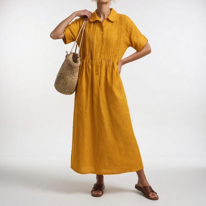 Lysandra™ | Flowing Cotton Summer Shirt Dress