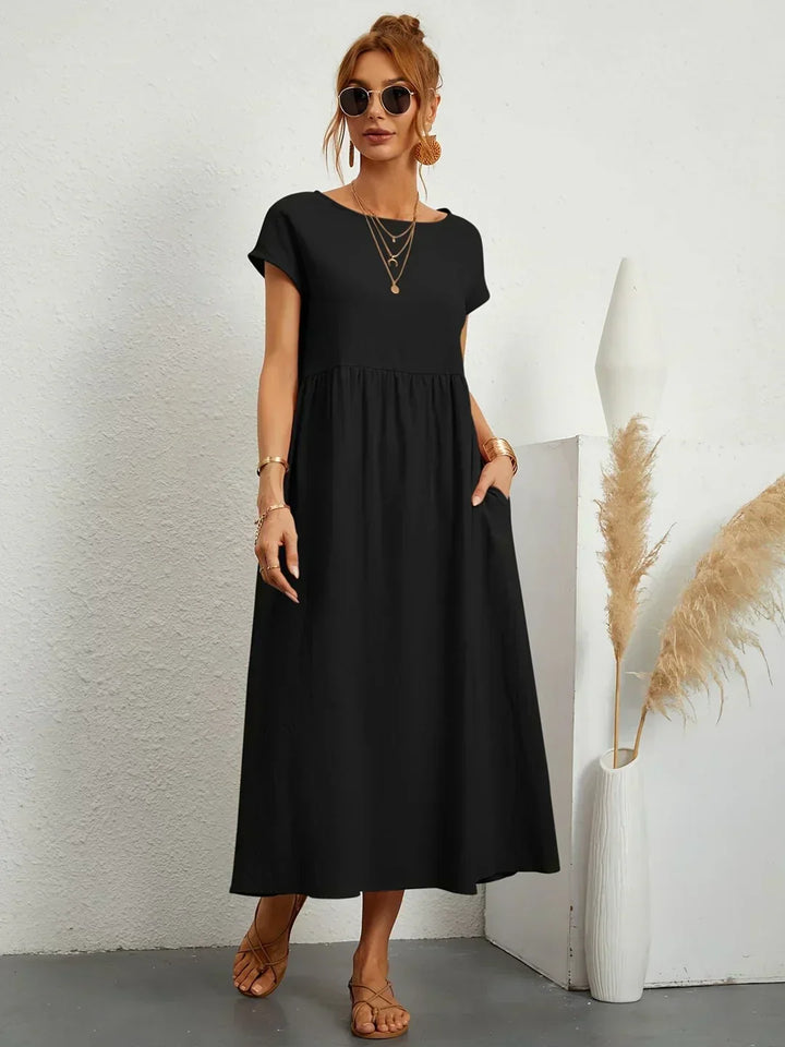 Gabrielle | Flowing Midi Dress with Timeless Elegance