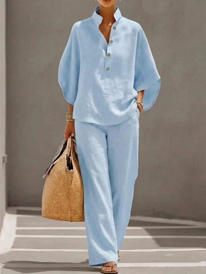 Mariel™ | Relaxed Elegance Cotton Two-Piece Set