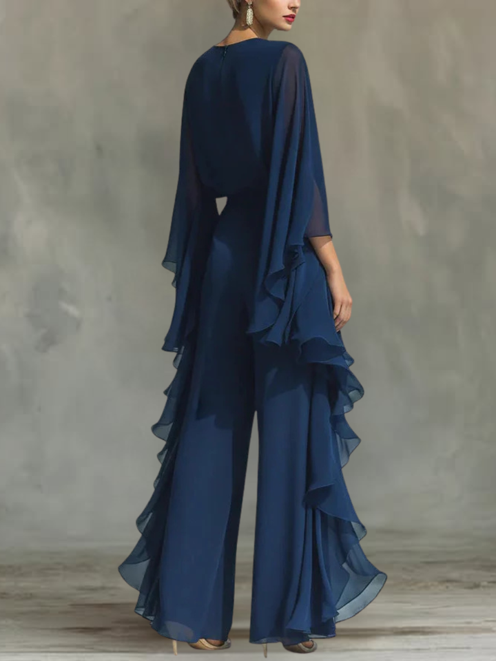 Aurora | Elegant Chiffon Set with Ruffles
