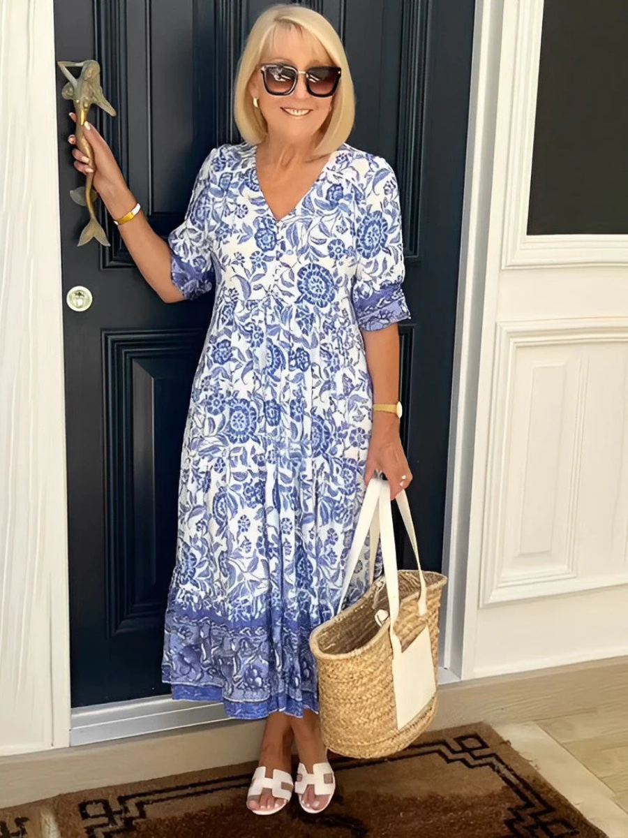 Candice | Graceful V-Neck Floral