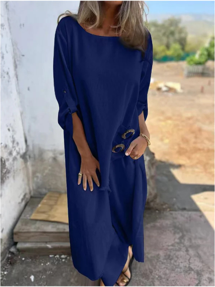 New Cotton-Linen Dress + Pants - Comfortable Two-Piece Set