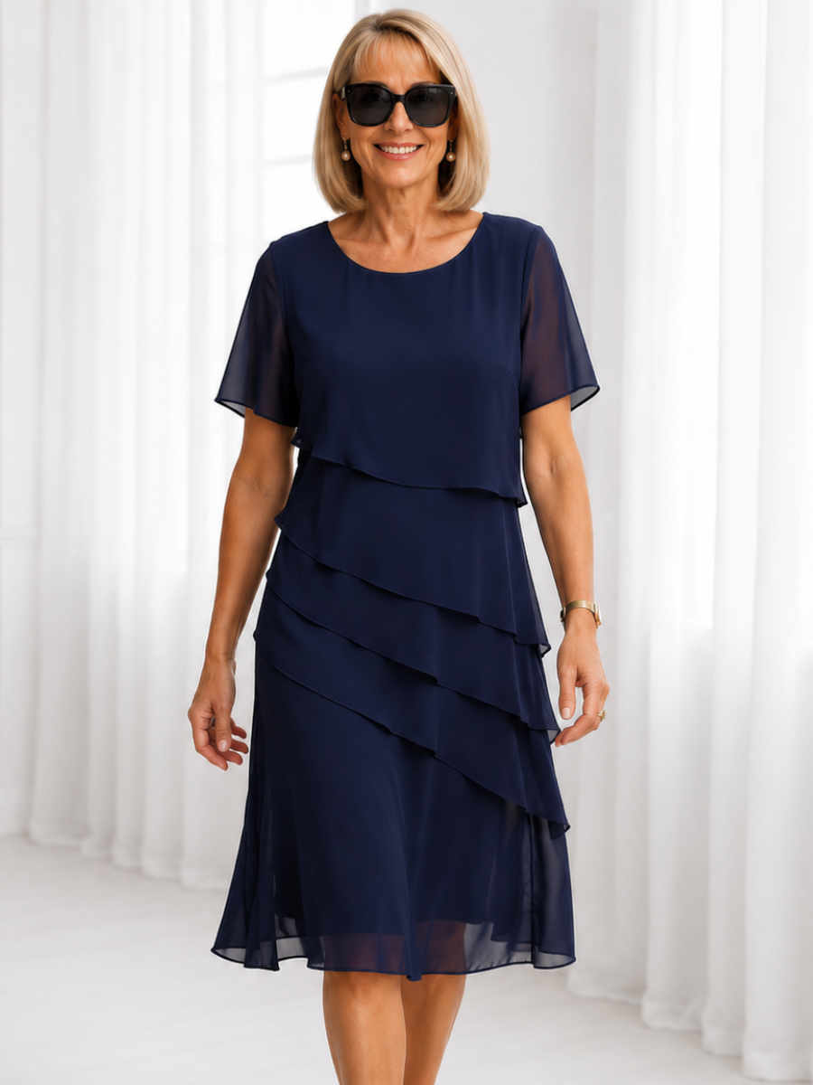 Linda | Elegant Comfort Ruffle Dress