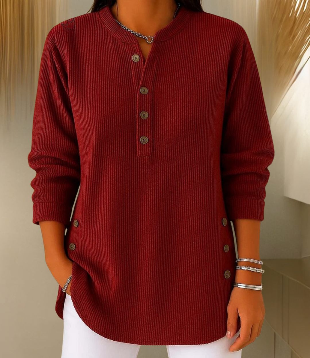 Eden | Button Henley Tunic