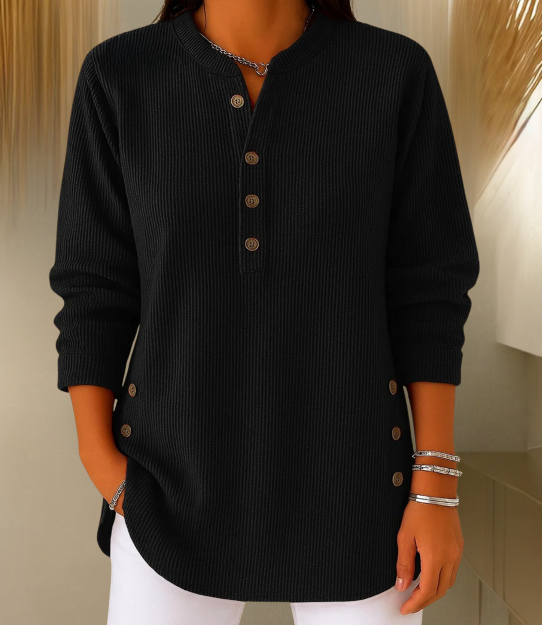 Eden | Button Henley Tunic