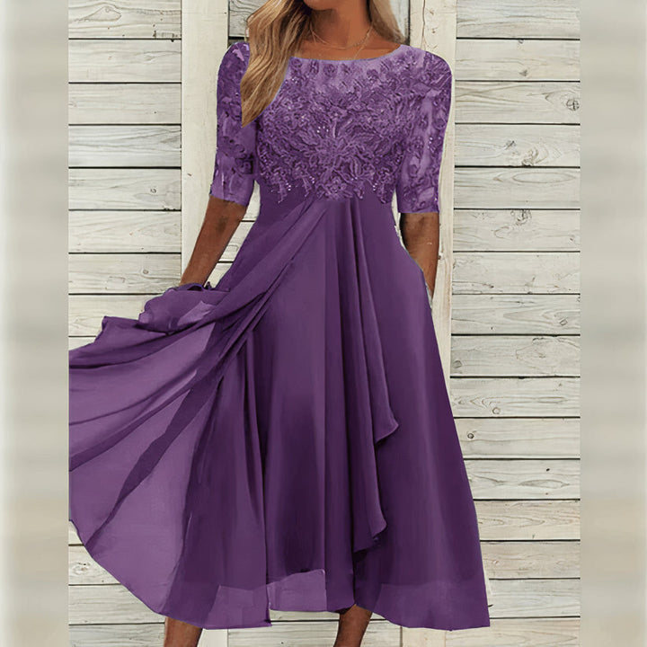 Puck™ - Elegant Midi Dress in Lace