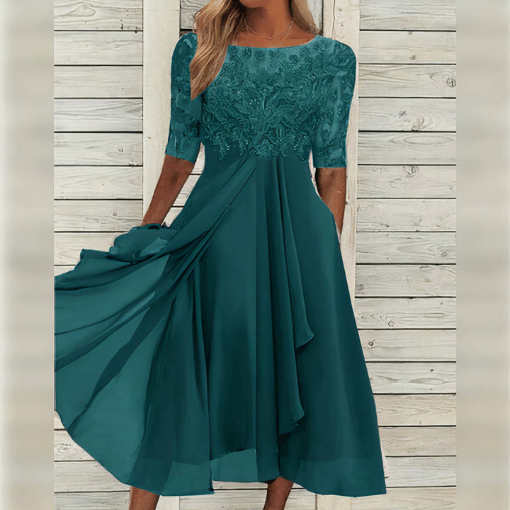 Puck™ - Elegant Midi Dress in Lace