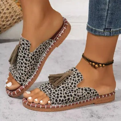 Bohemian Sandals with Pompons Nathalie