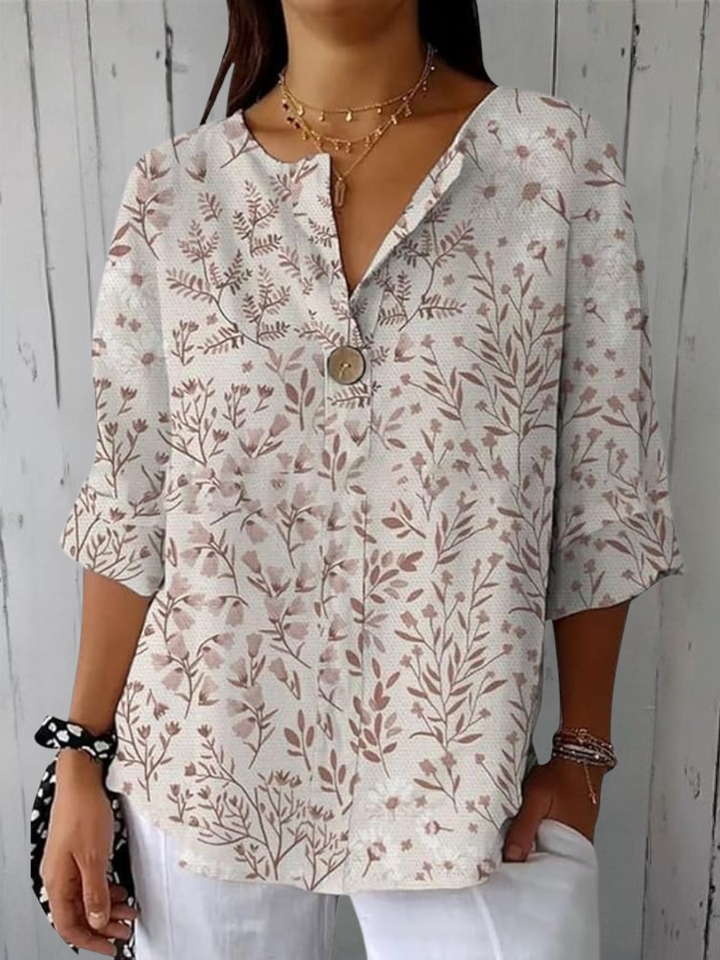 Eliana | Canvas Blouse With Button