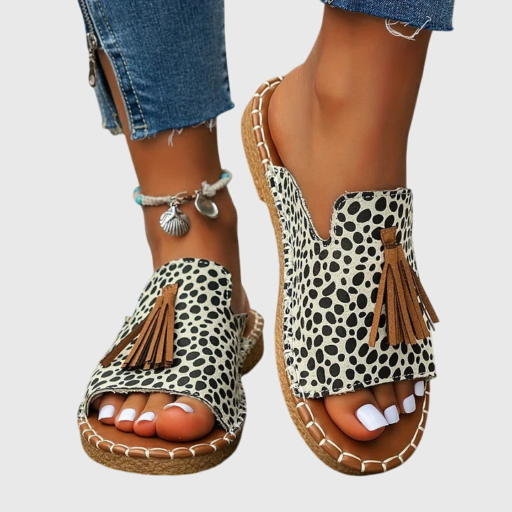 Bohemian Sandals with Pompons Nathalie