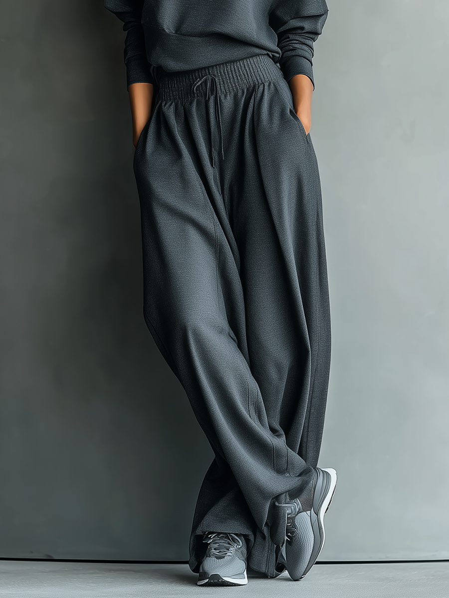 Knitted Ensemble Wide Pants