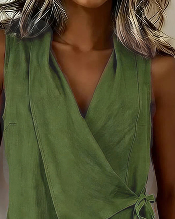 Crossed Top with Wide Straps and Bow
