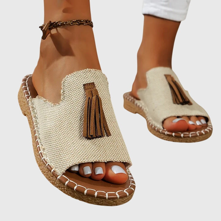 Bohemian Sandals with Pompons Nathalie