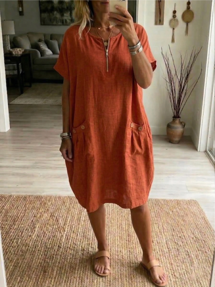 Levana | Summer Dress with Zipper