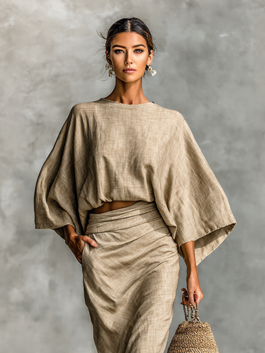 Cotton Summer Set With Skirt