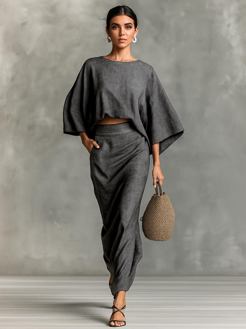 Cotton Summer Set With Skirt