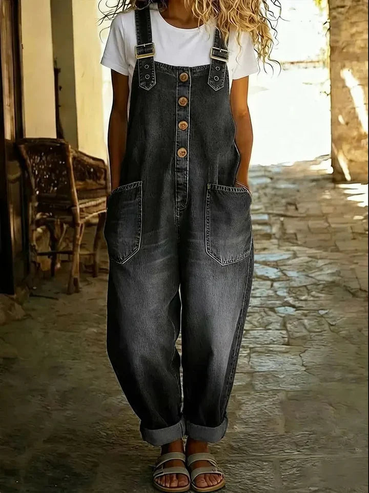 Lara™ - Denim Overalls in Vintage Style