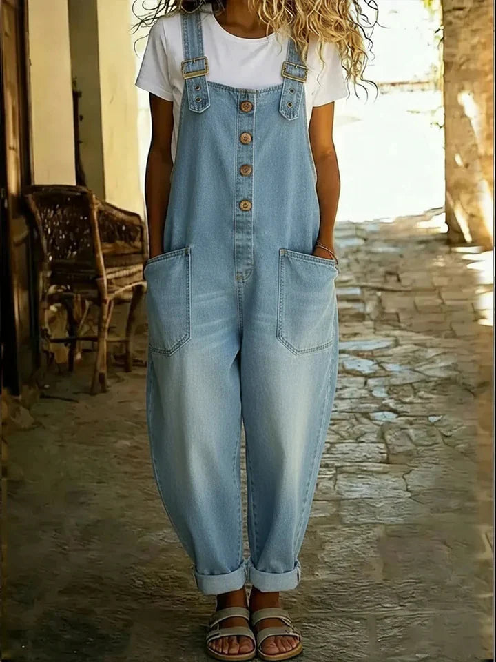 Lara™ - Denim Overalls in Vintage Style