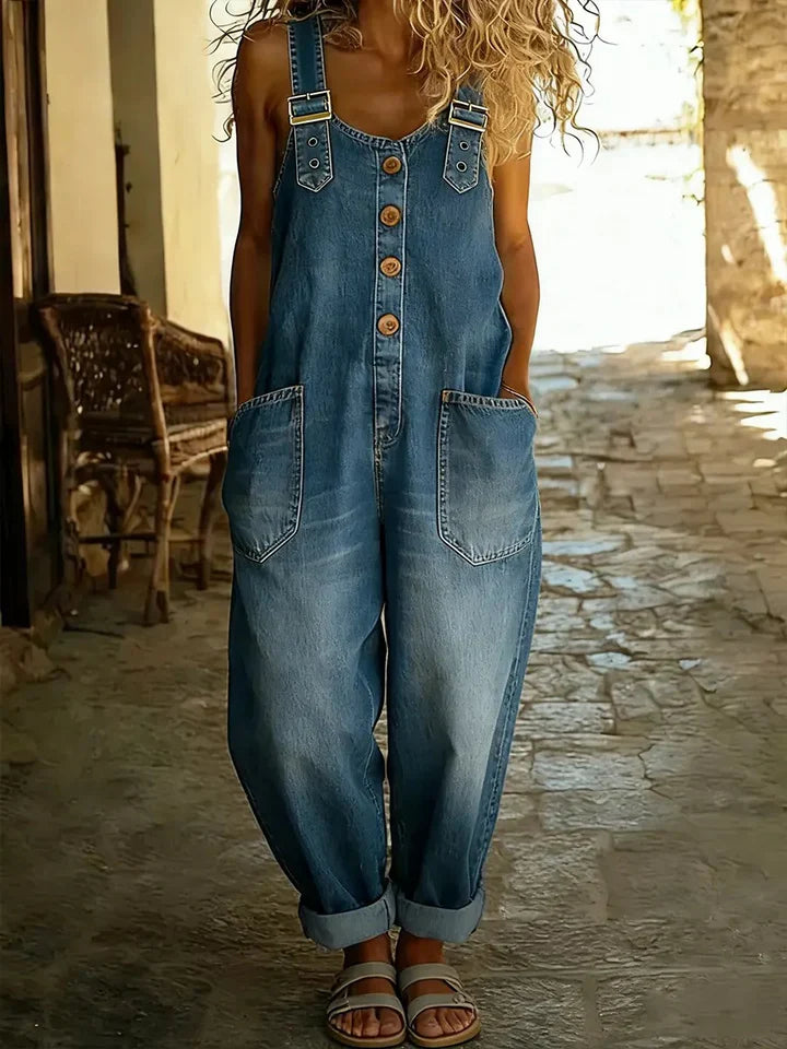 Lara™ - Denim Overalls in Vintage Style