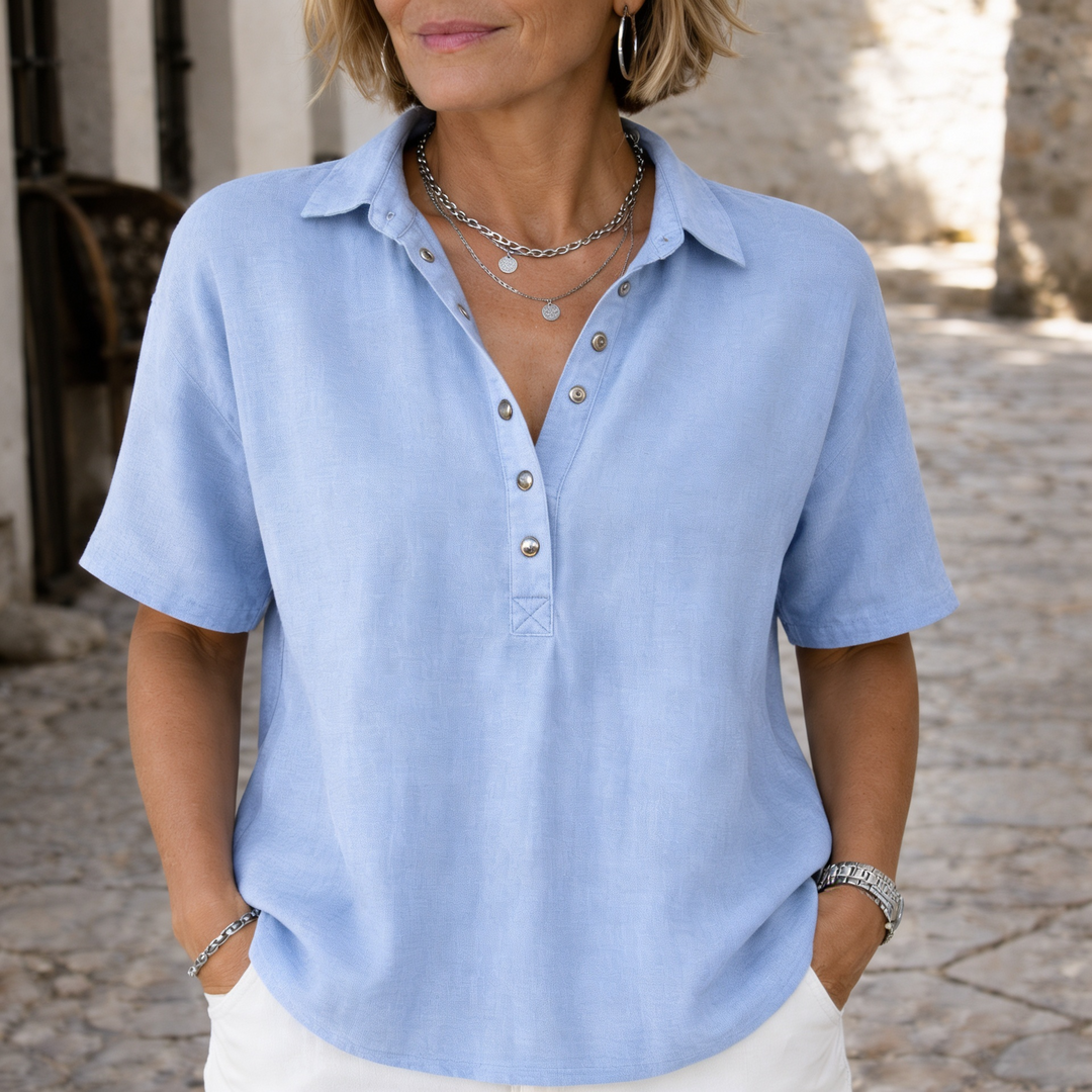 Vera | Elegant Blouse with Collar and Buttons