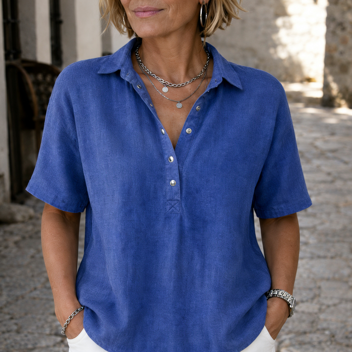 Vera | Elegant Blouse with Collar and Buttons